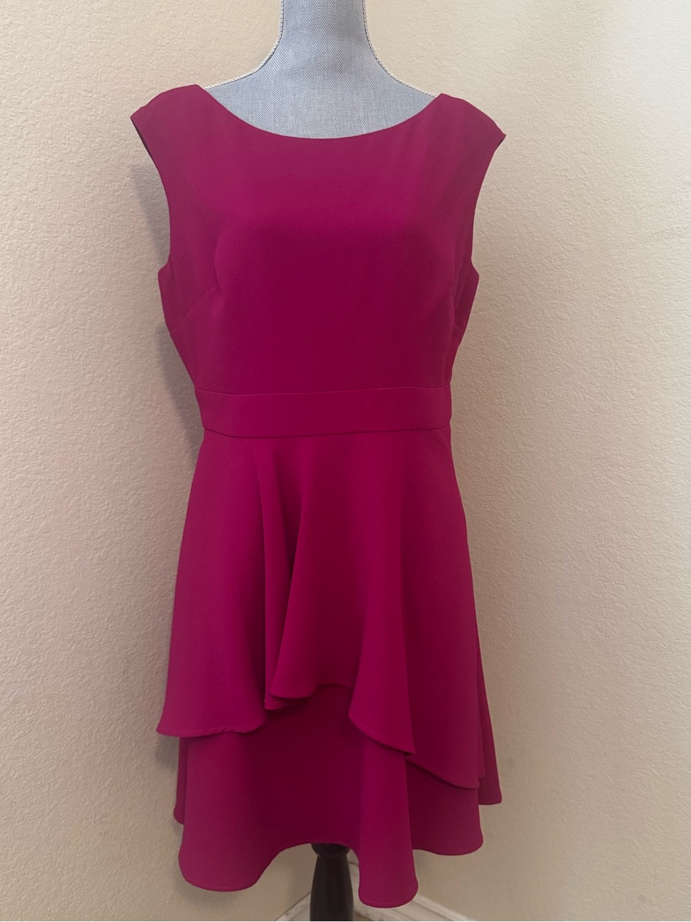 Eliza J Magenta Tiered Dress